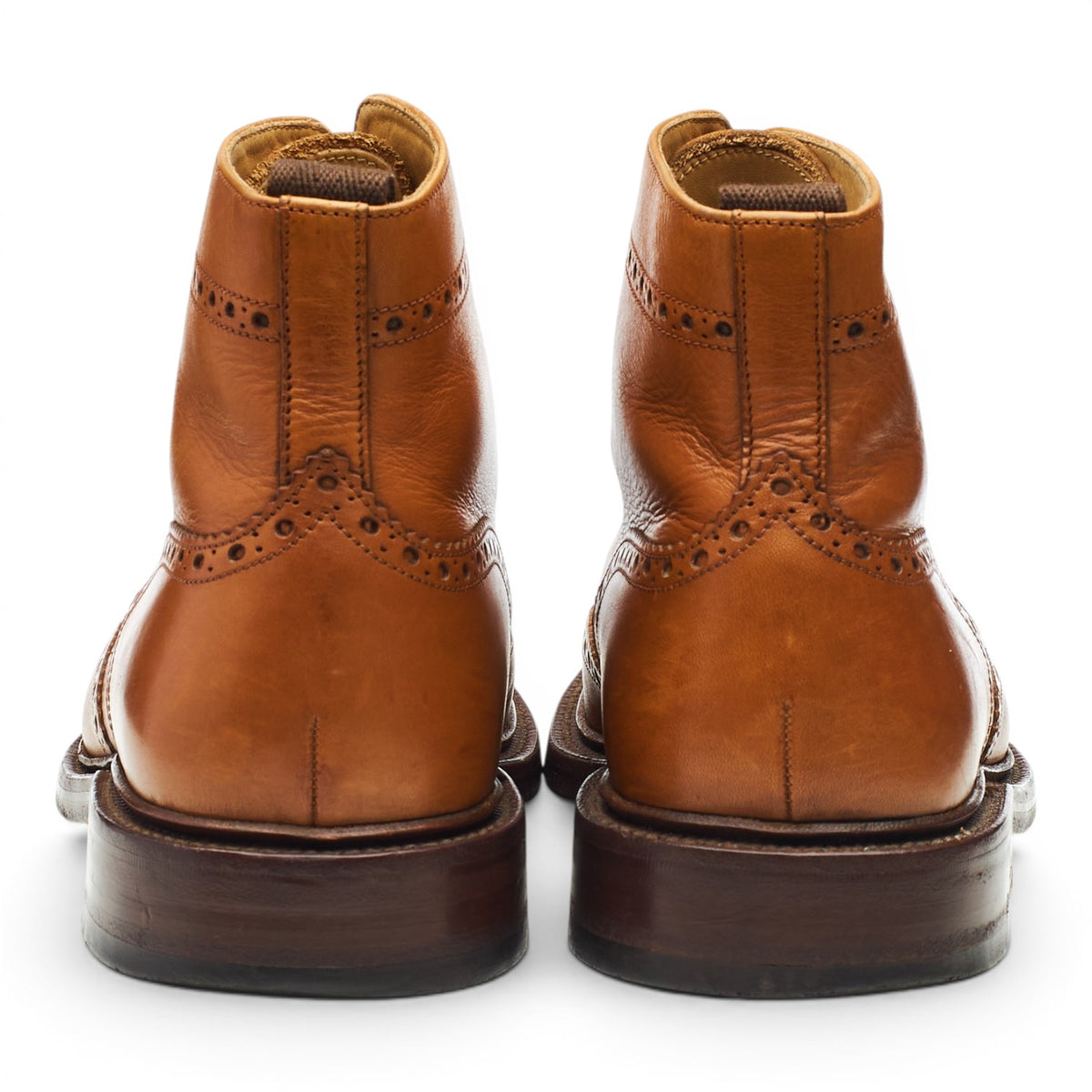 1880 'Burford 2' Tan Brown Leather Brogue Boots UK 7.5 F