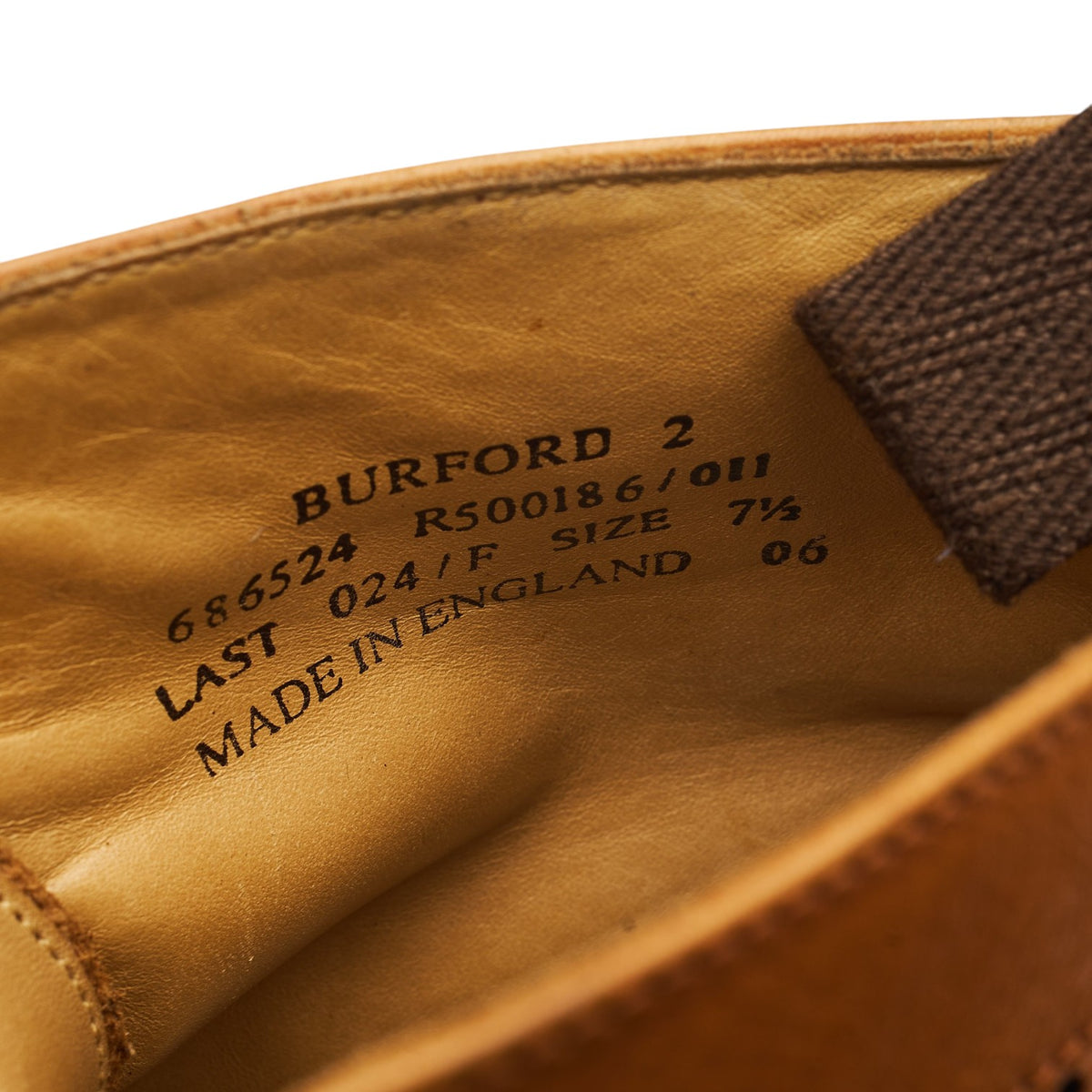 1880 'Burford 2' Tan Brown Leather Brogue Boots UK 7.5 F
