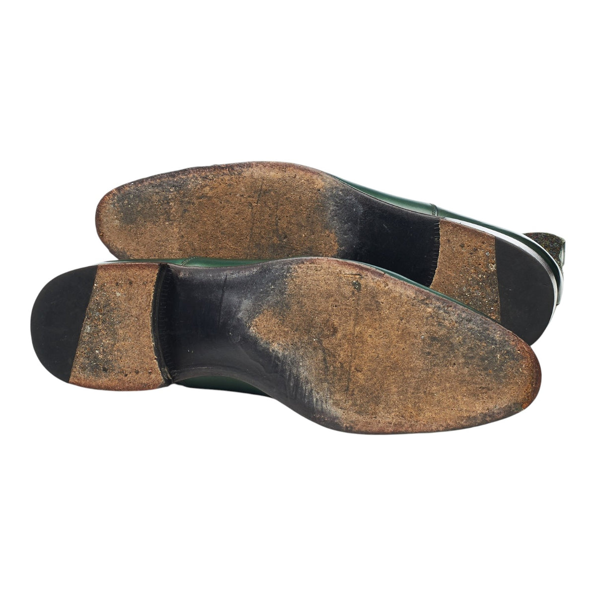 'Westlake' Green Leather and Tweed Button Boots UK 8 E