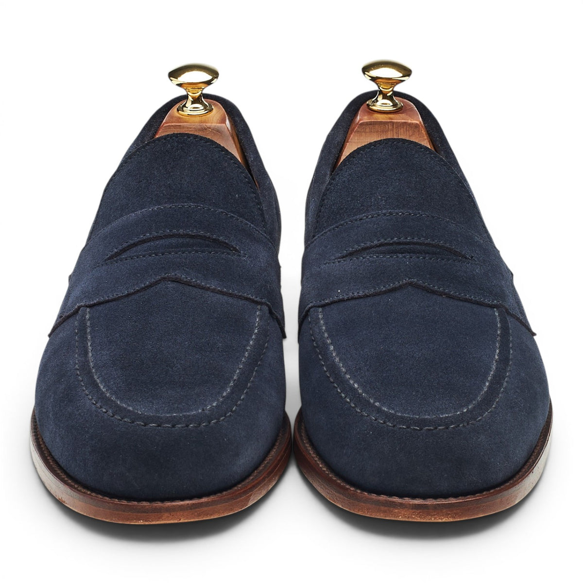 'Madrid' Navy Blue Suede Loafers UK 9.5 F