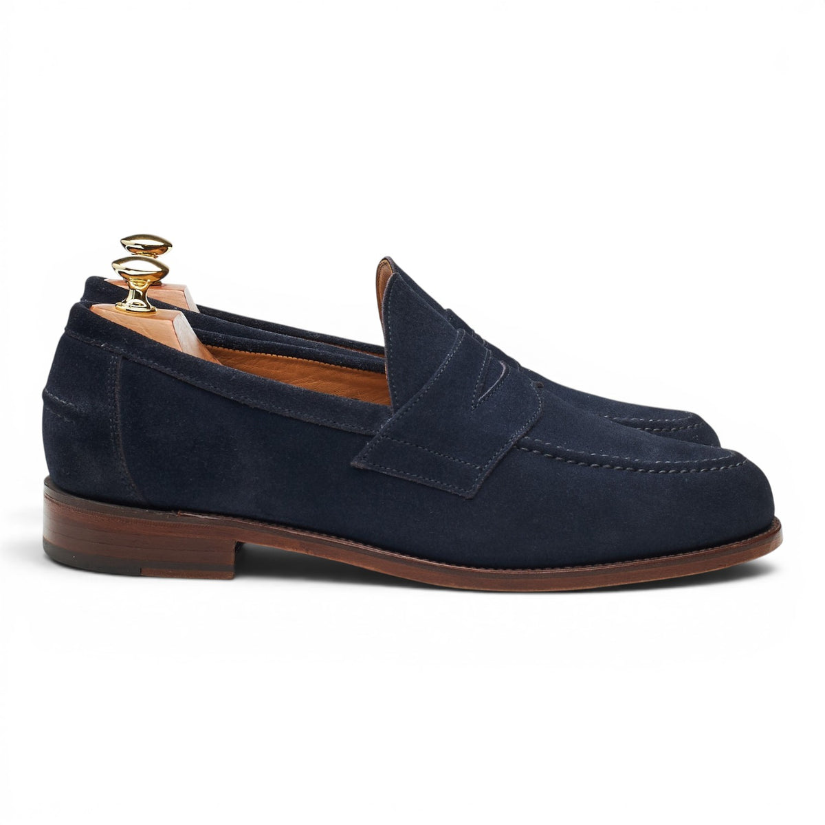 'Madrid' Navy Blue Suede Loafers UK 9.5 F
