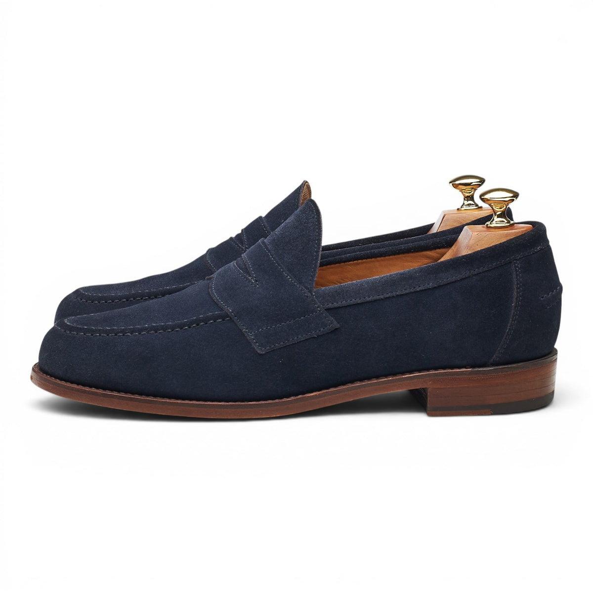 'Madrid' Navy Blue Suede Loafers UK 9.5 F