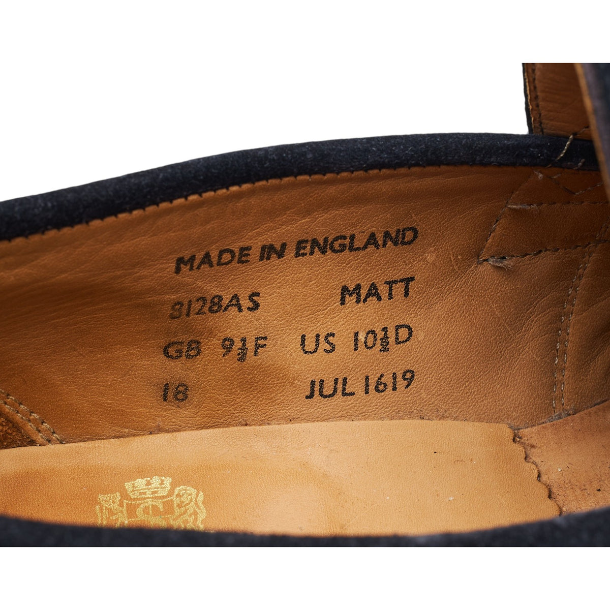 'Madrid' Navy Blue Suede Loafers UK 9.5 F