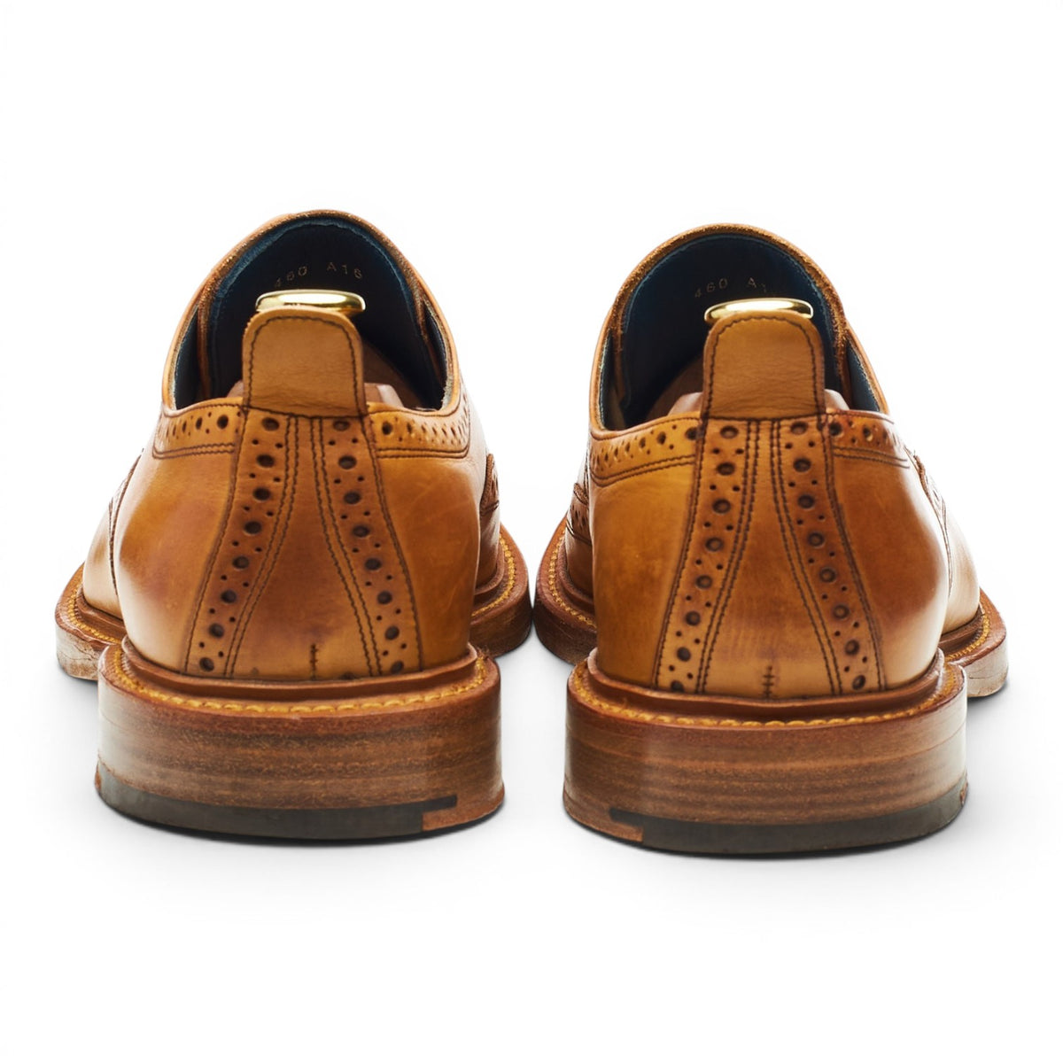 'Bailey' Tan Brown Leather Derby Brogues UK 9 F