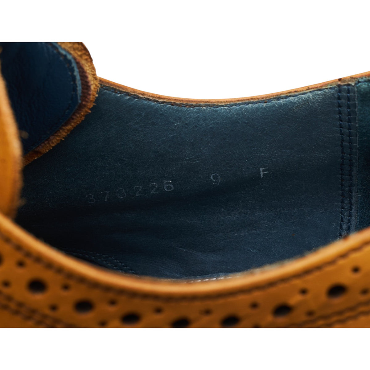'Bailey' Tan Brown Leather Derby Brogues UK 9 F