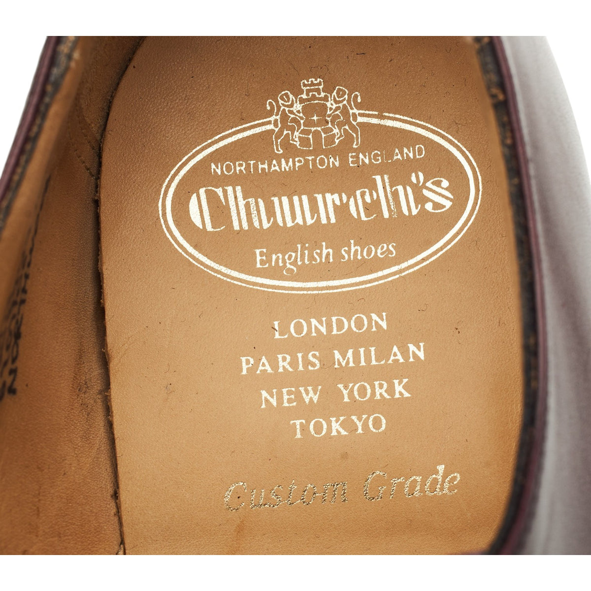 'Northwood' Burgundy Leather Split Toe Derby UK 8 G