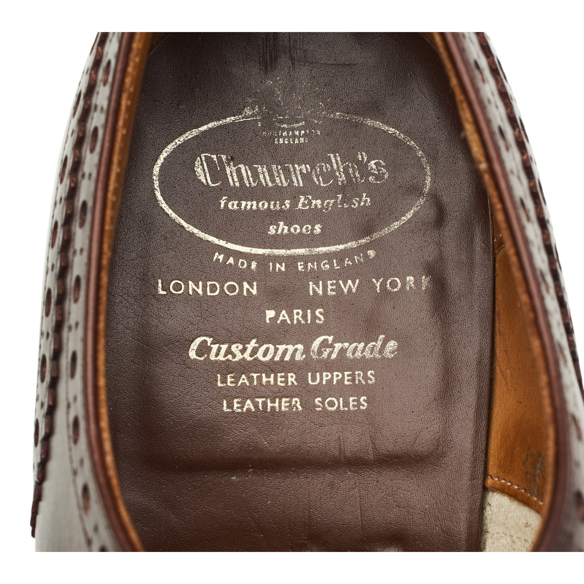 'Chetwynd' Brown Leather Oxford Brogues UK 7.5 F