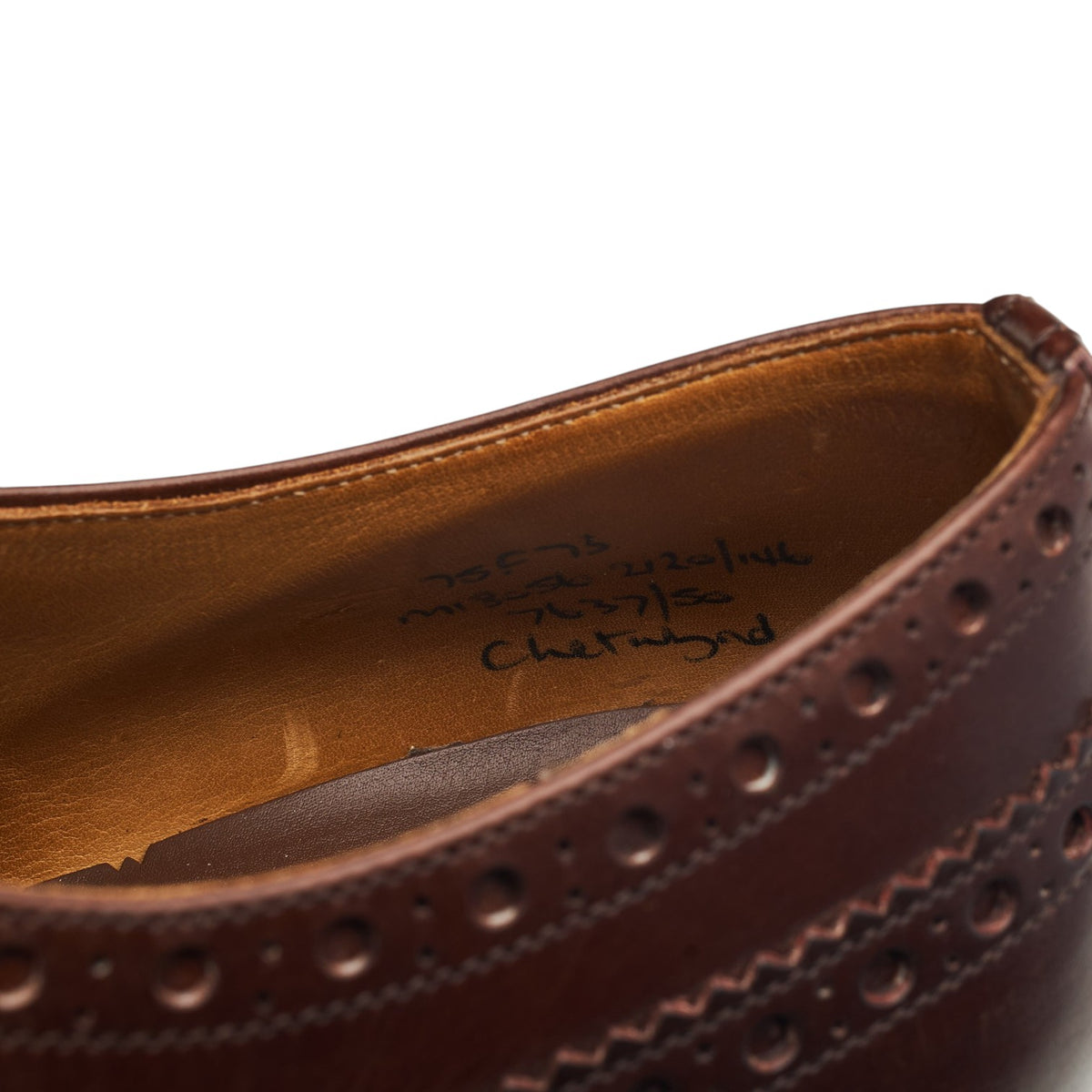 'Chetwynd' Brown Leather Oxford Brogues UK 7.5 F