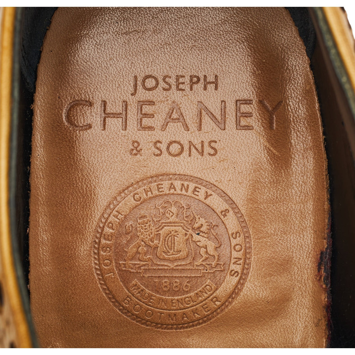 'Sloane' Tan Brown Leather Derby Brogues UK 9.5 F