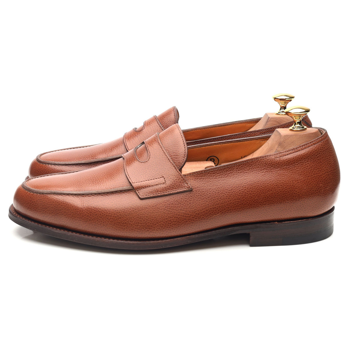 Lopez' Tan Brown Leather Loafers UK 9.5 EE - Abbot's Shoes