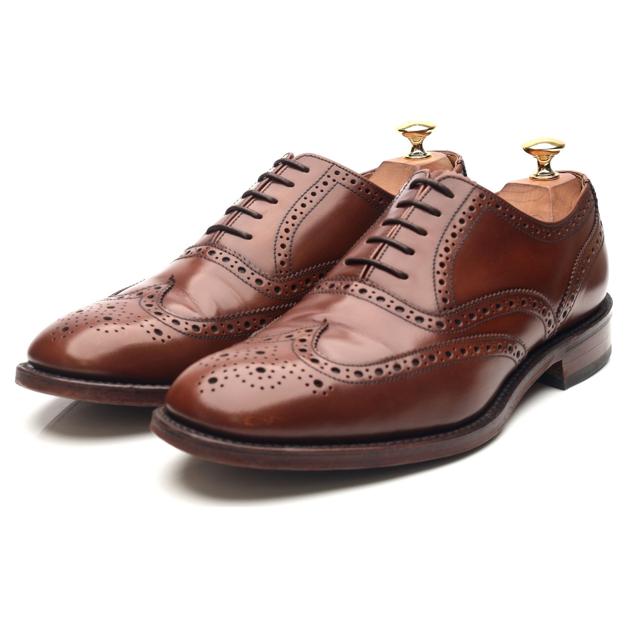 758' Brown Leather Brogues UK 9.5 F - Abbot's Shoes