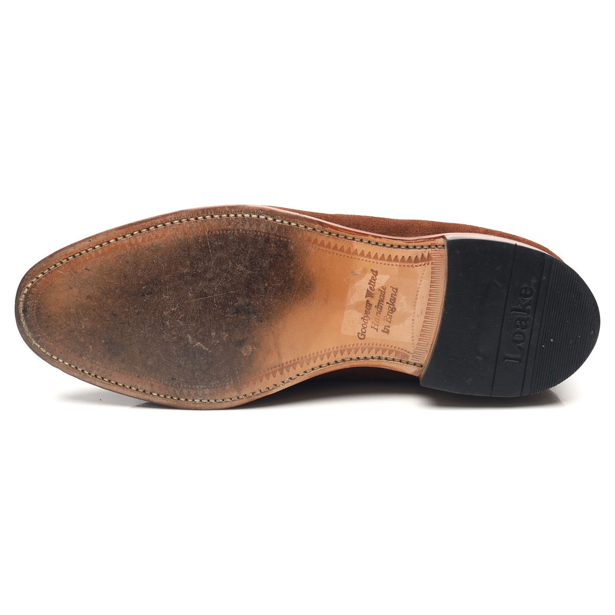 &#39;Lincoln&#39; Snuff Brown Suede Tassel Loafers UK 7 F