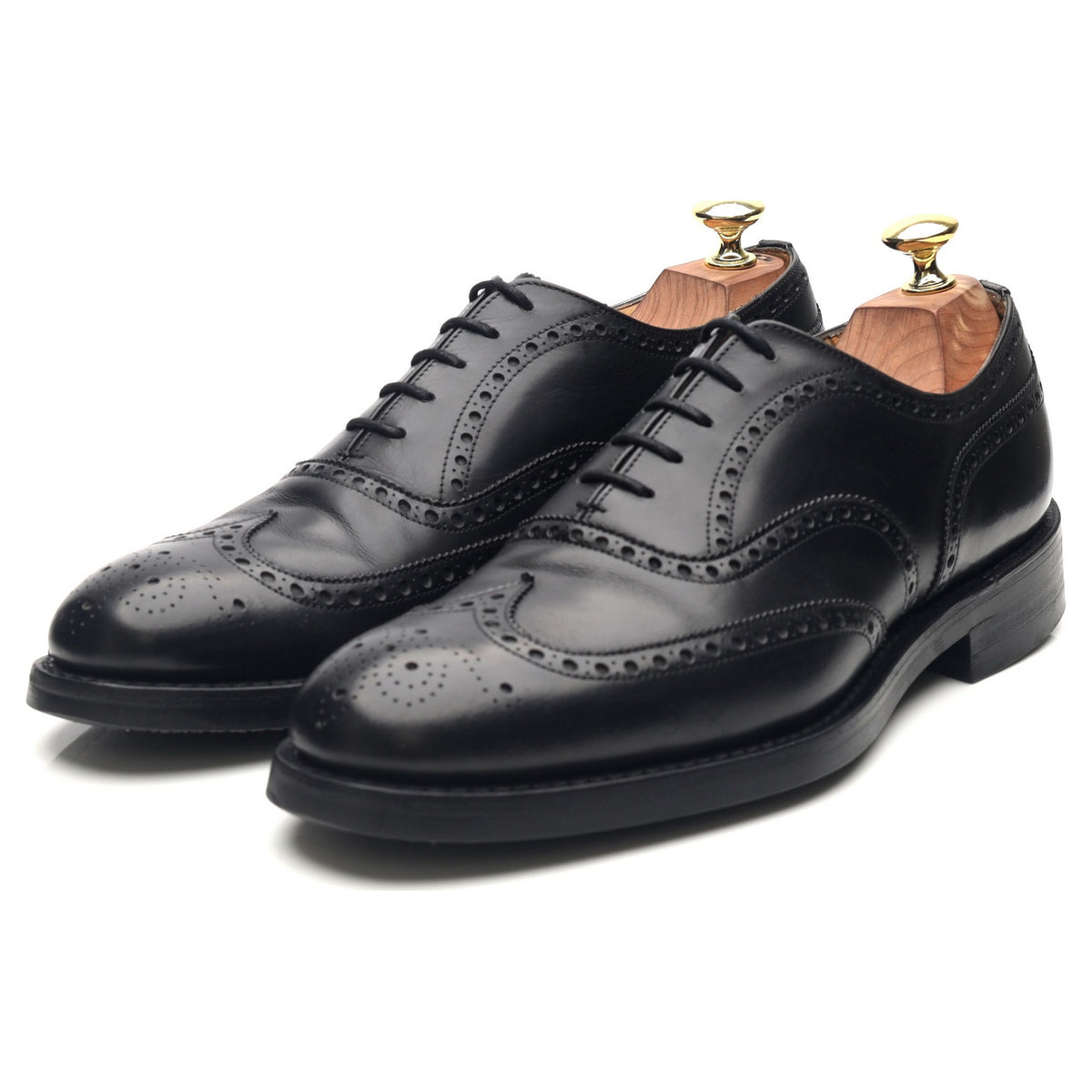 &#39;Chetwynd&#39; Black Leather Brogues UK 7.5 F