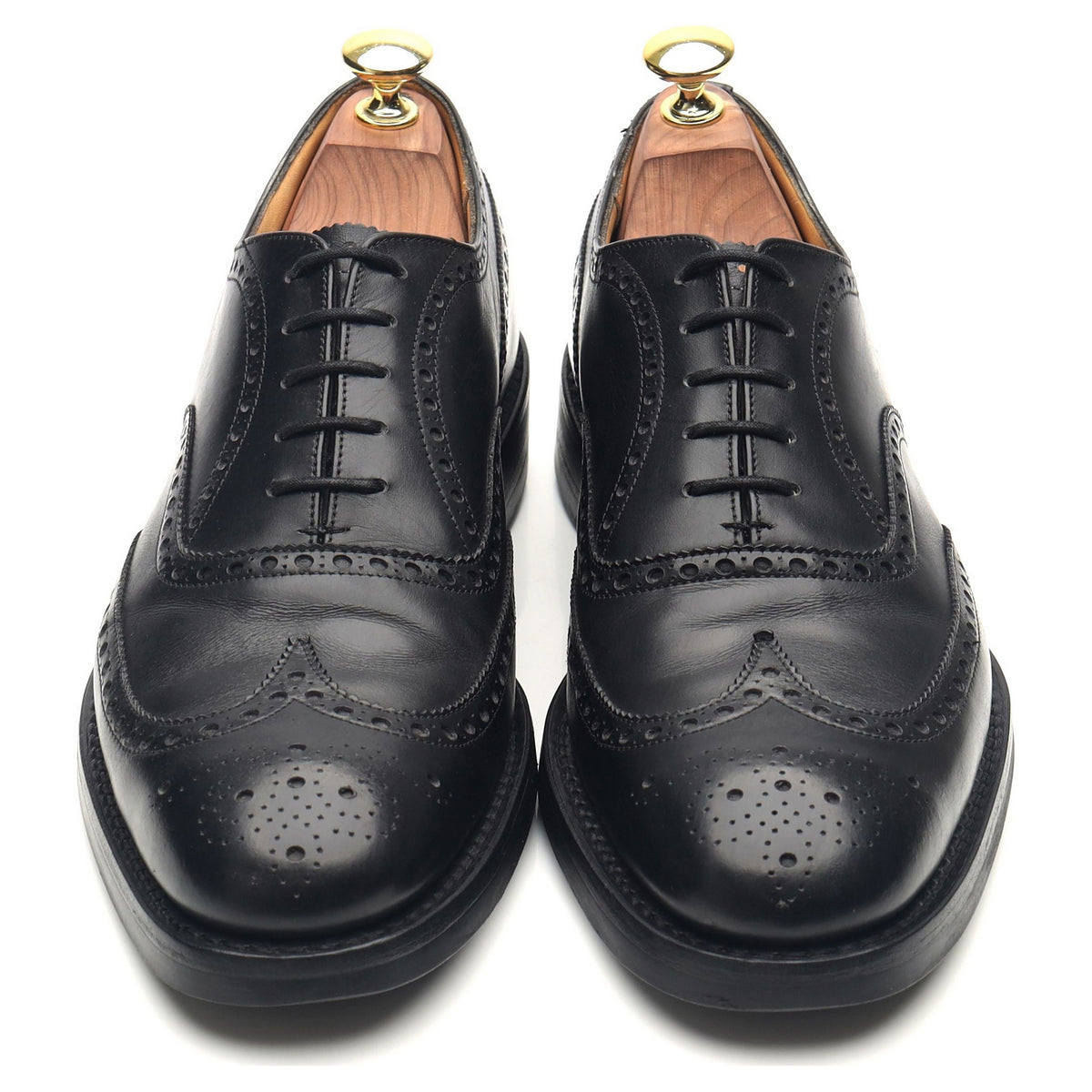 &#39;Chetwynd&#39; Black Leather Brogues UK 7.5 F
