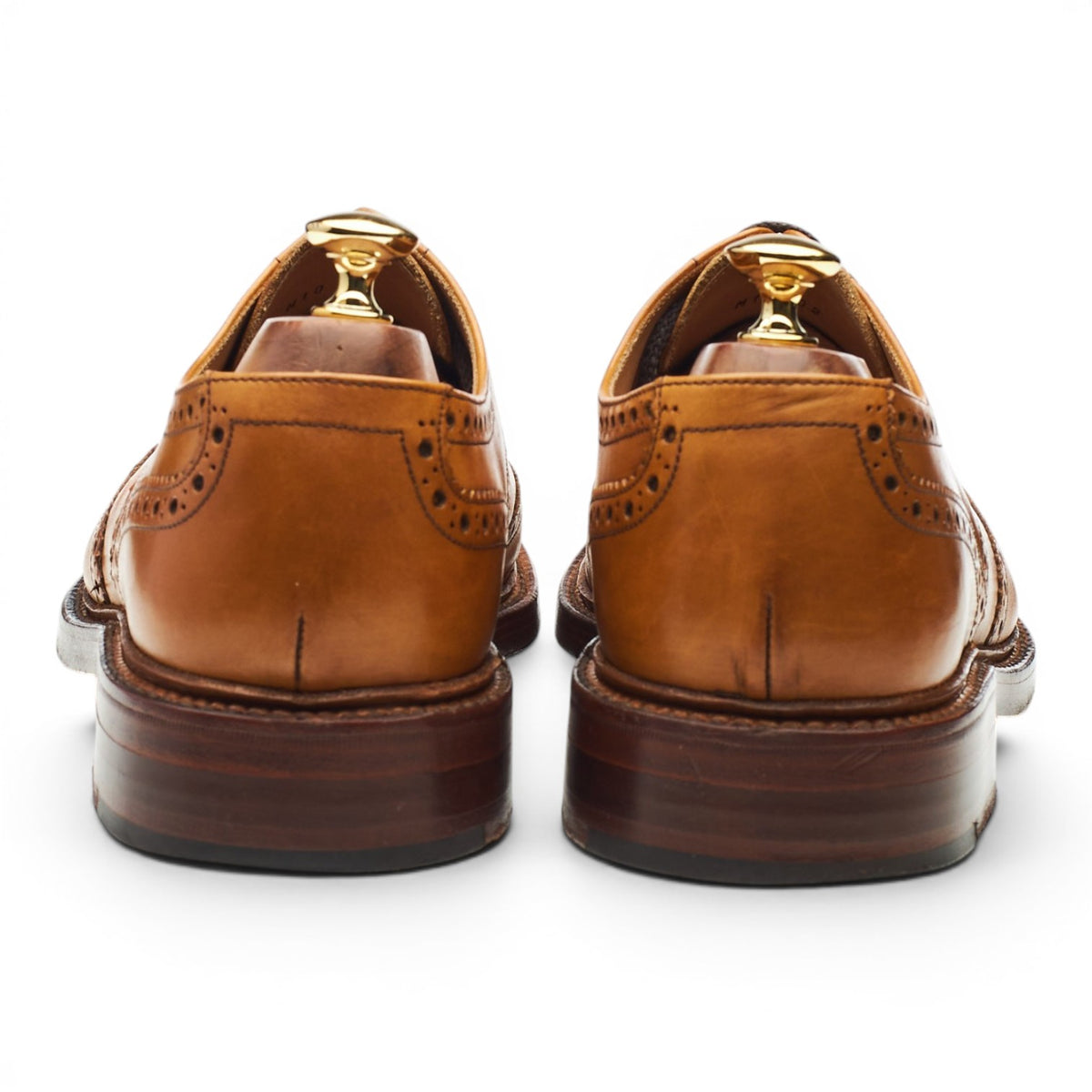 1880 'Chester' Tan Brown Leather Derby Brogues UK 10 F