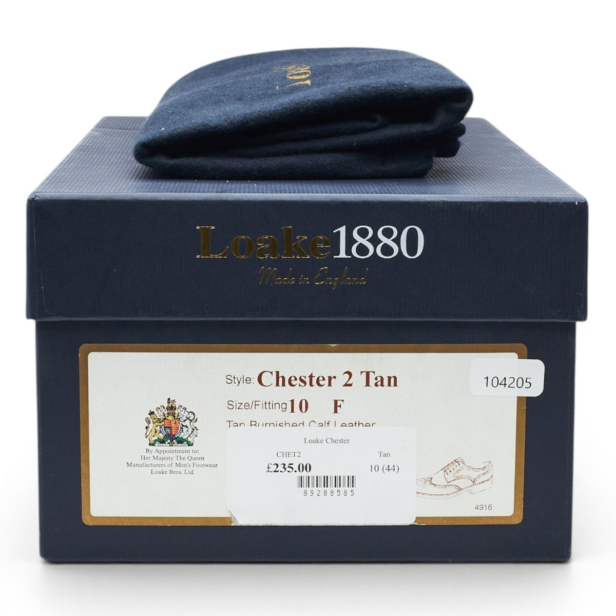 1880 'Chester' Tan Brown Leather Derby Brogues UK 10 F