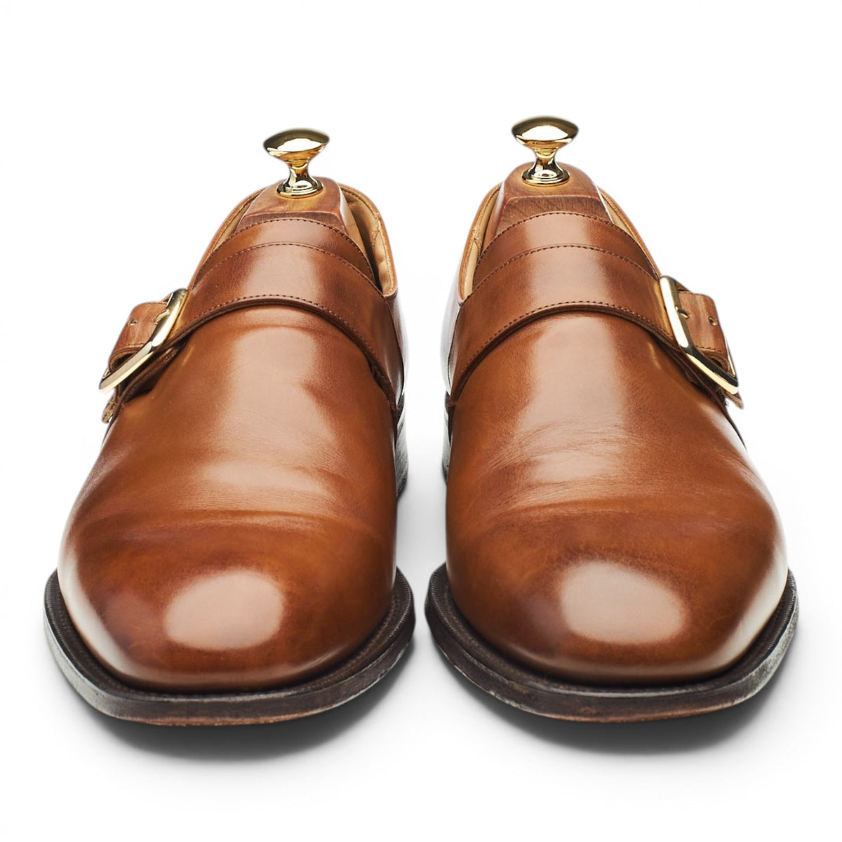 'Westbury' Brown Leather Monk Strap UK 10 F