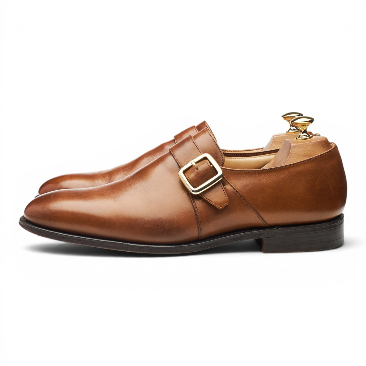 'Westbury' Brown Leather Monk Strap UK 10 F