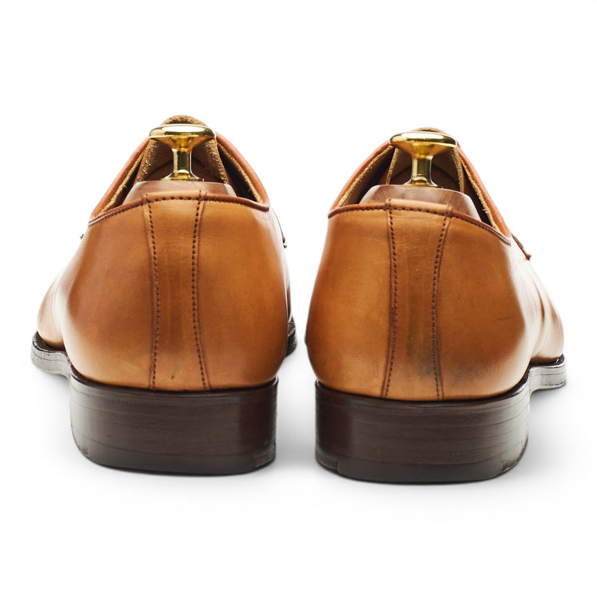 'Barnes' Tan Brown Leather Derby UK 8.5
