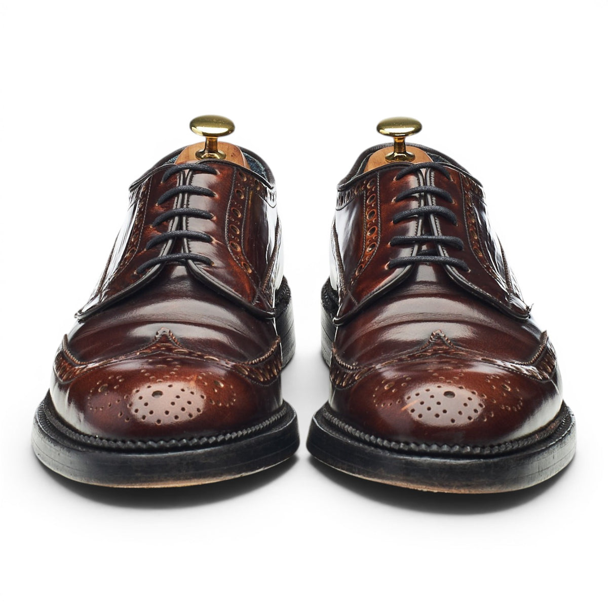 'Anderson' Brown Leather Derby Brogues UK 8.5 F
