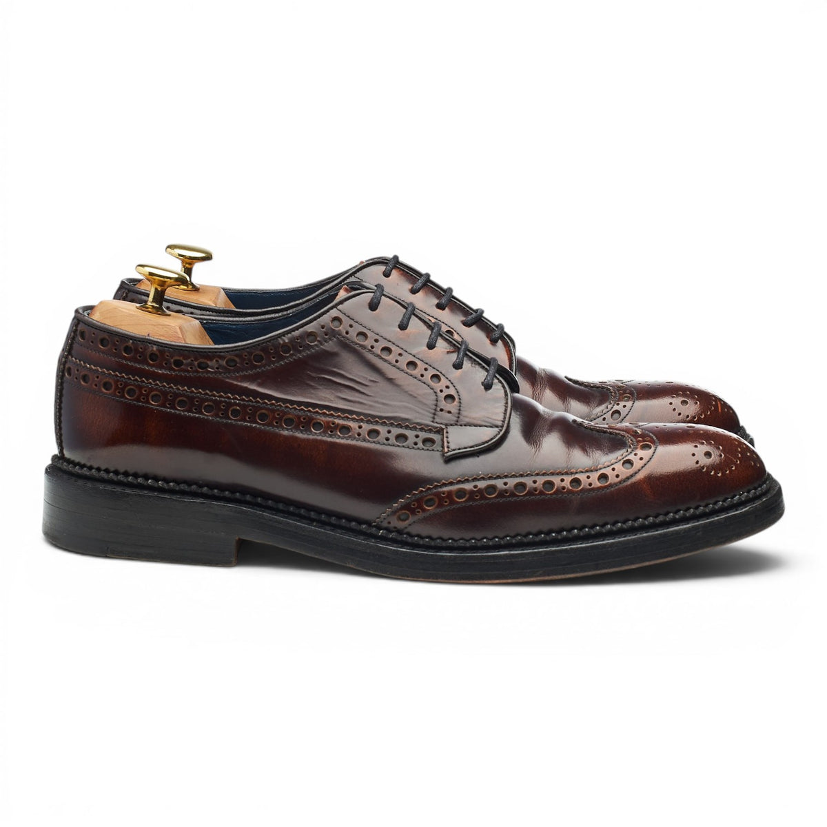'Anderson' Brown Leather Derby Brogues UK 8.5 F