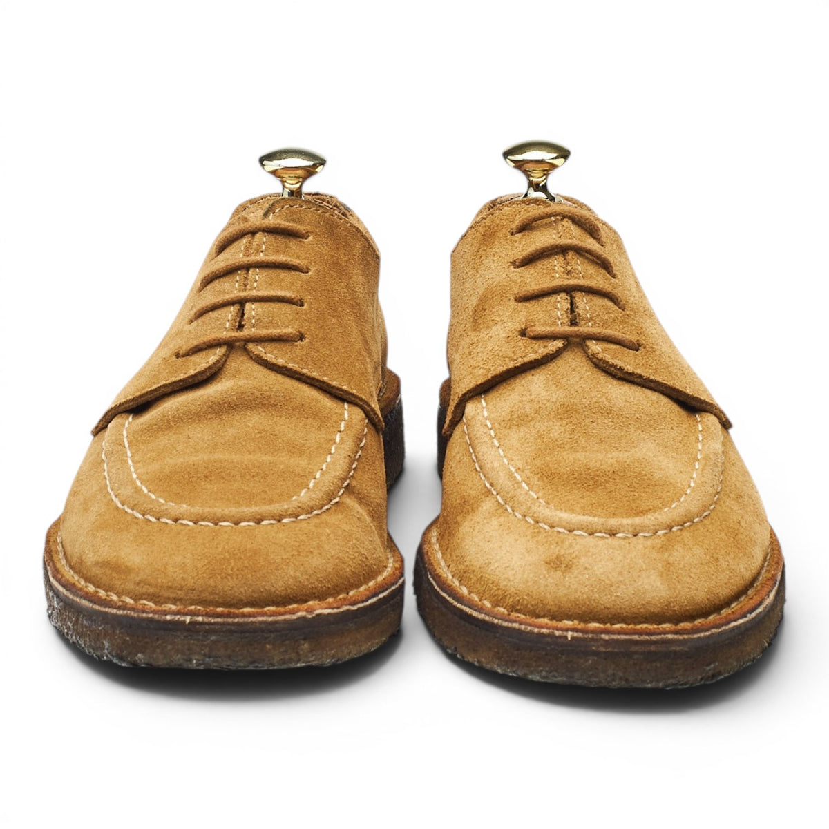 'Chard' Tan Brown Suede Apron Derby UK 7
