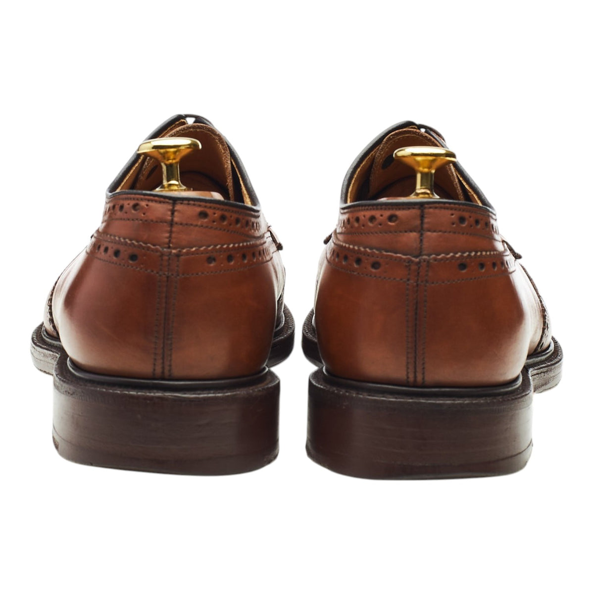 'Grafton' Tan Brown Leather Derby Brogues UK 8.5 F