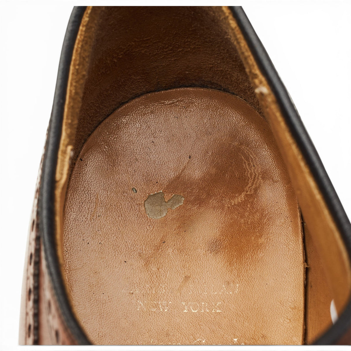 'Grafton' Tan Brown Leather Derby Brogues UK 8.5 F