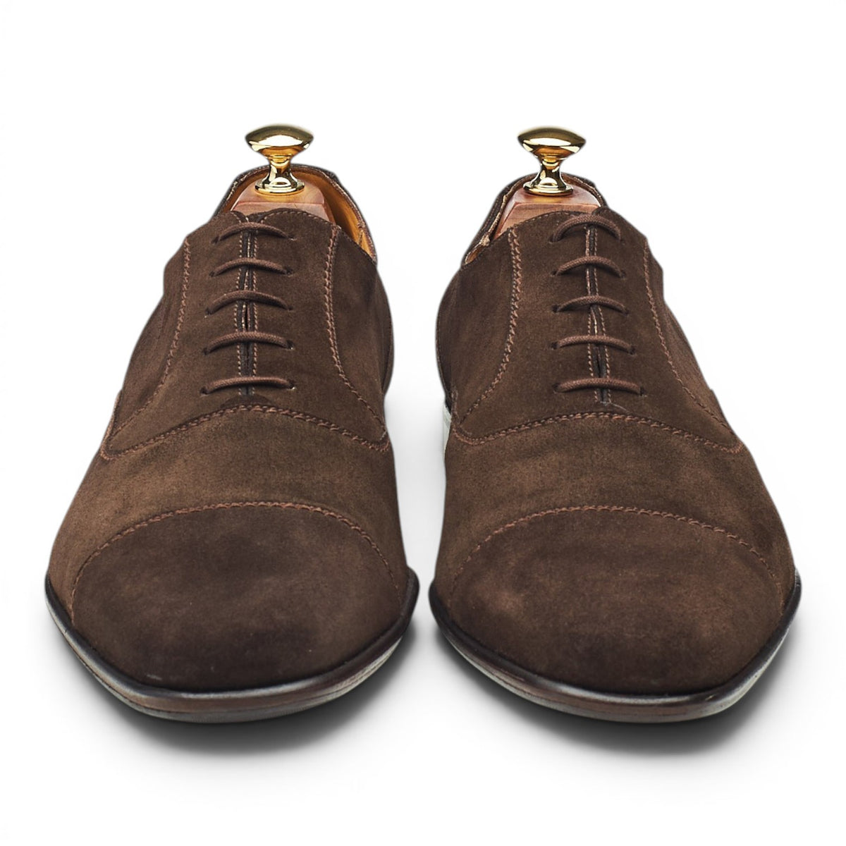 '515' Dark Brown Suede Oxford 10 D UK 10.5