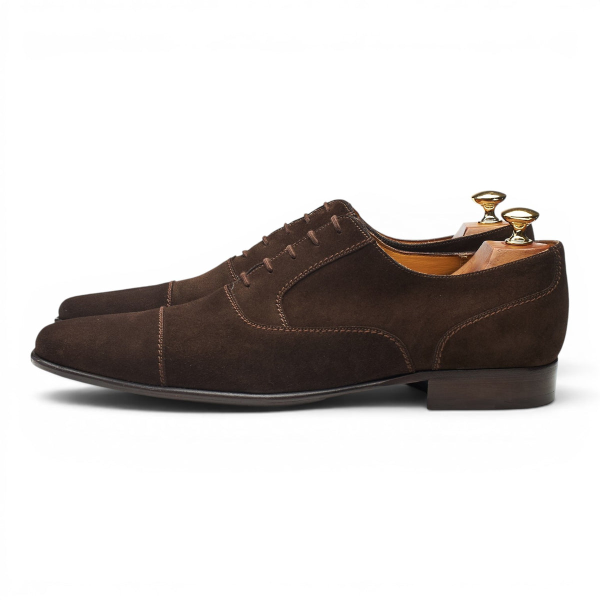 '515' Dark Brown Suede Oxford 10 D UK 10.5