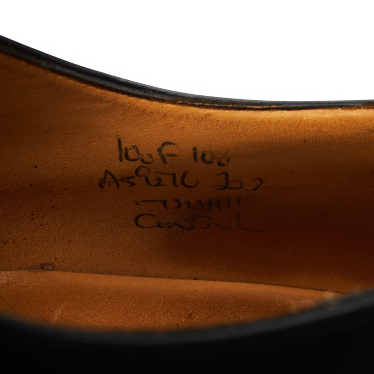 'Consul' Black Leather Oxford UK 10 F