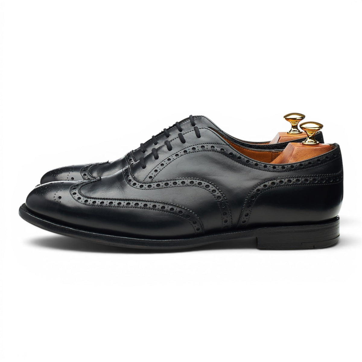 'Bywell' Black Leather Oxford Brogues UK 9 G