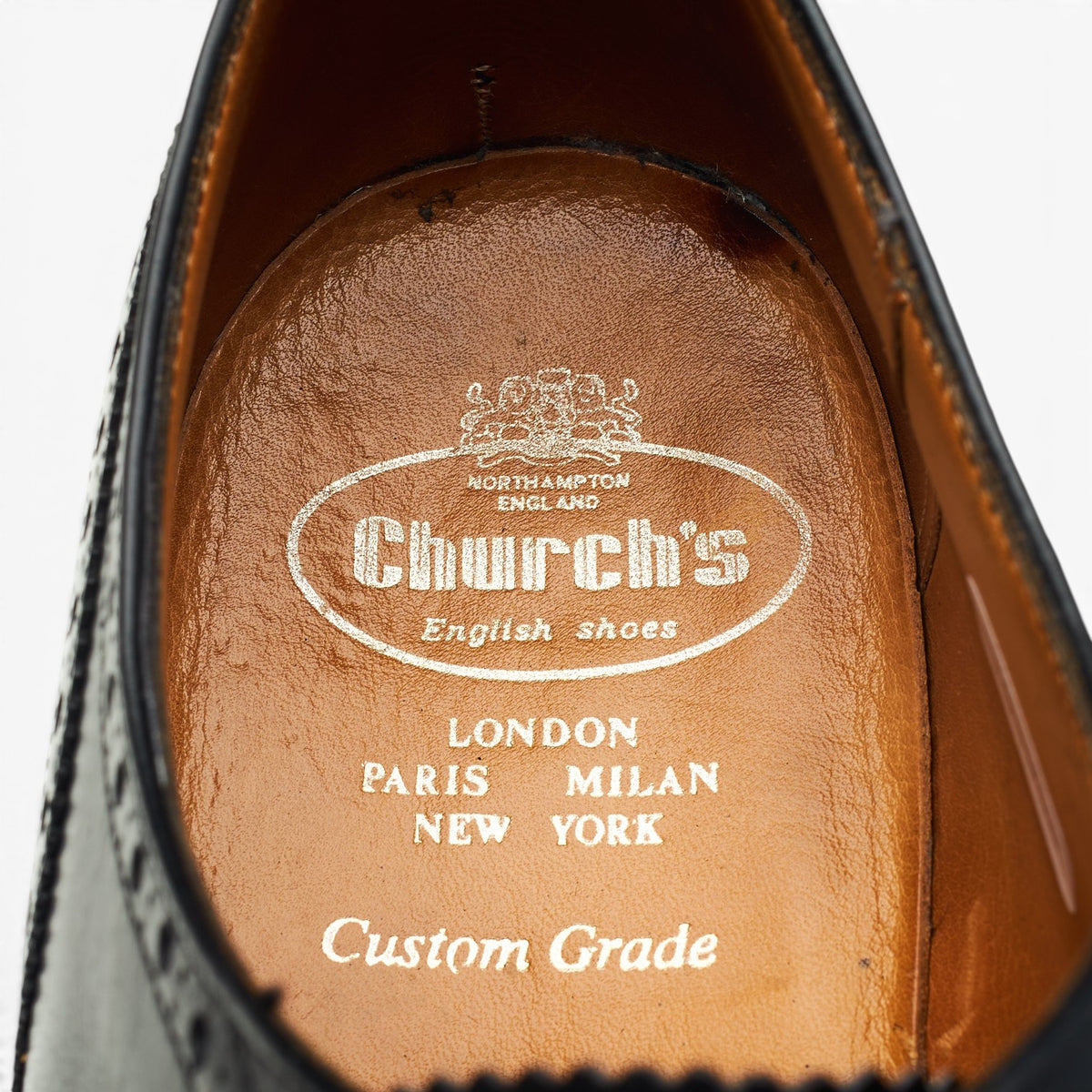 'Bywell' Black Leather Oxford Brogues UK 9 G