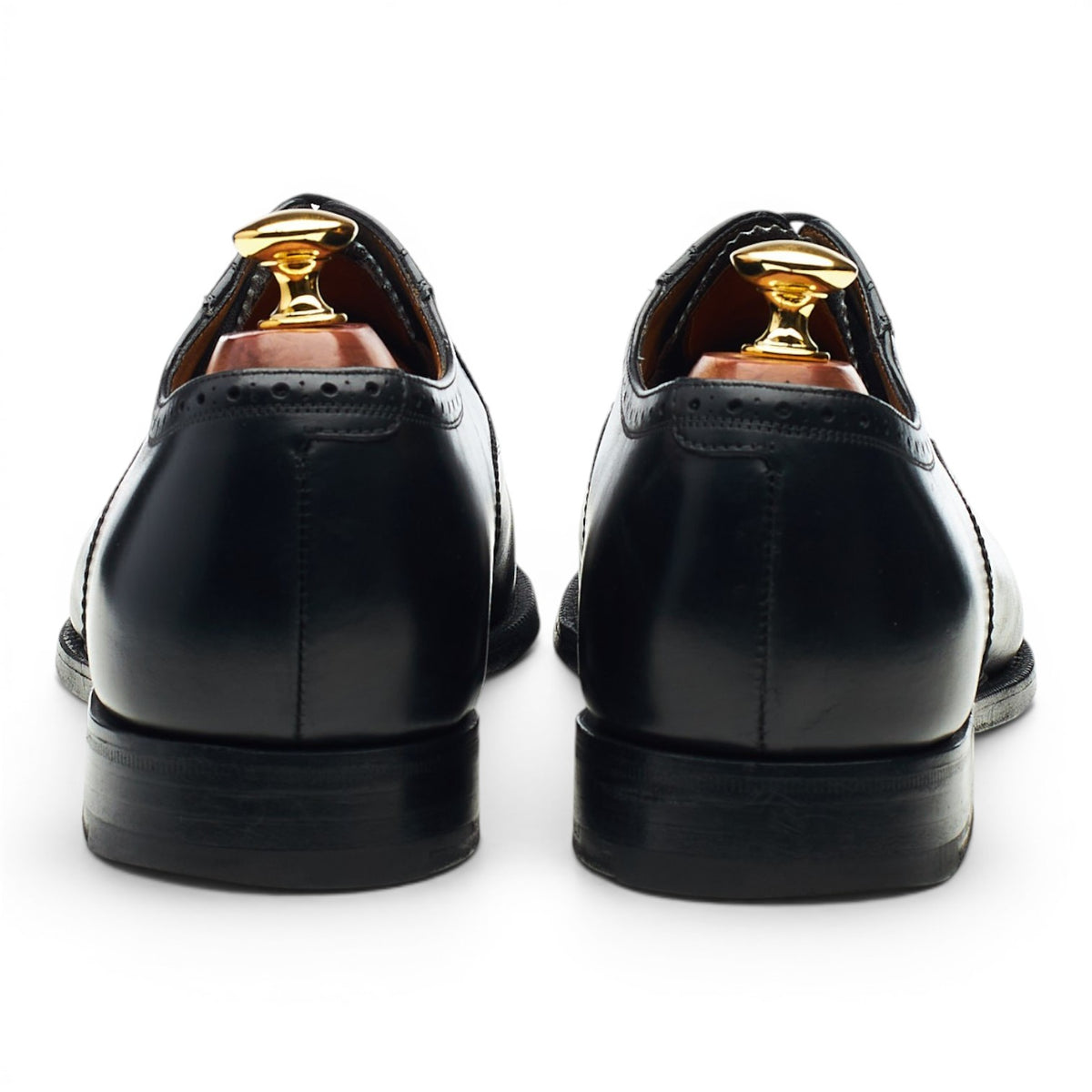 Royal Collection Black Leather Oxford Brogues UK 9.5 F