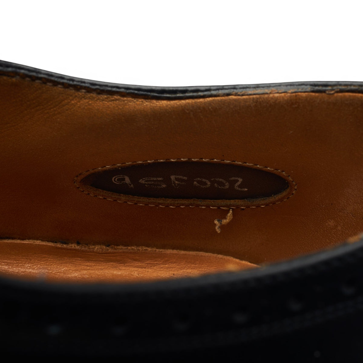 Royal Collection Black Leather Oxford Brogues UK 9.5 F