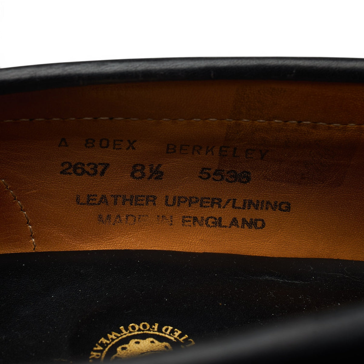 'Berkeley' Black Leather Loafers UK 8.5 EX