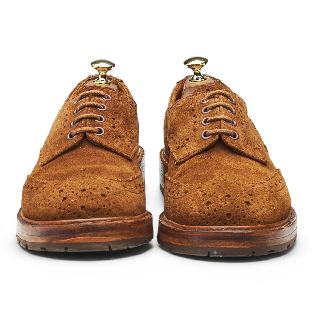 Snuff Brown Suede Derby Brogues UK 7.5