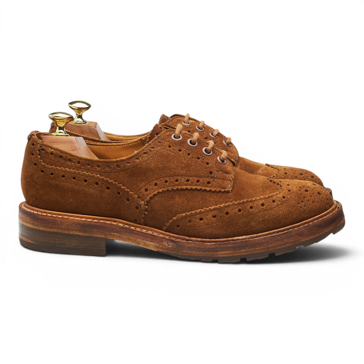 Snuff Brown Suede Derby Brogues UK 7.5