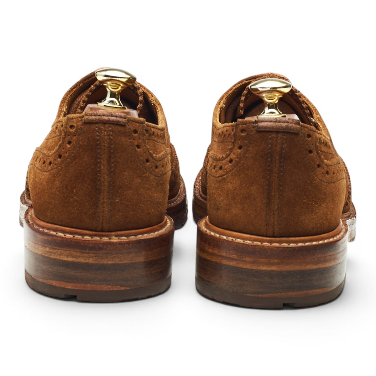 Snuff Brown Suede Derby Brogues UK 7.5