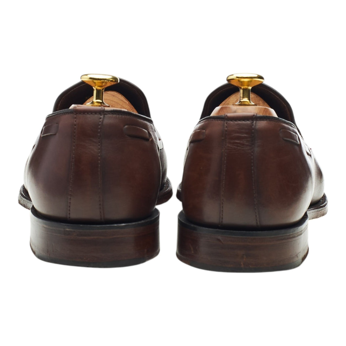 1880 'Russell' Dark Brown Leather Tassel Loafers UK 8 F