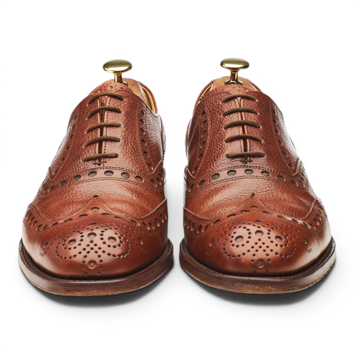 'Cornell' Tan Brown Leather Oxford Brogues UK 8.5 F