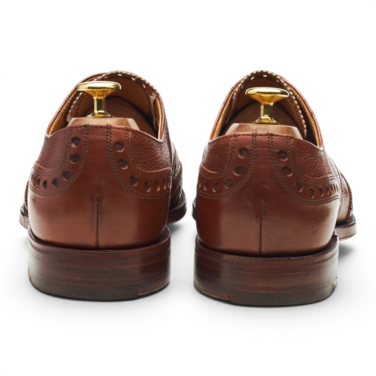 'Cornell' Tan Brown Leather Oxford Brogues UK 8.5 F