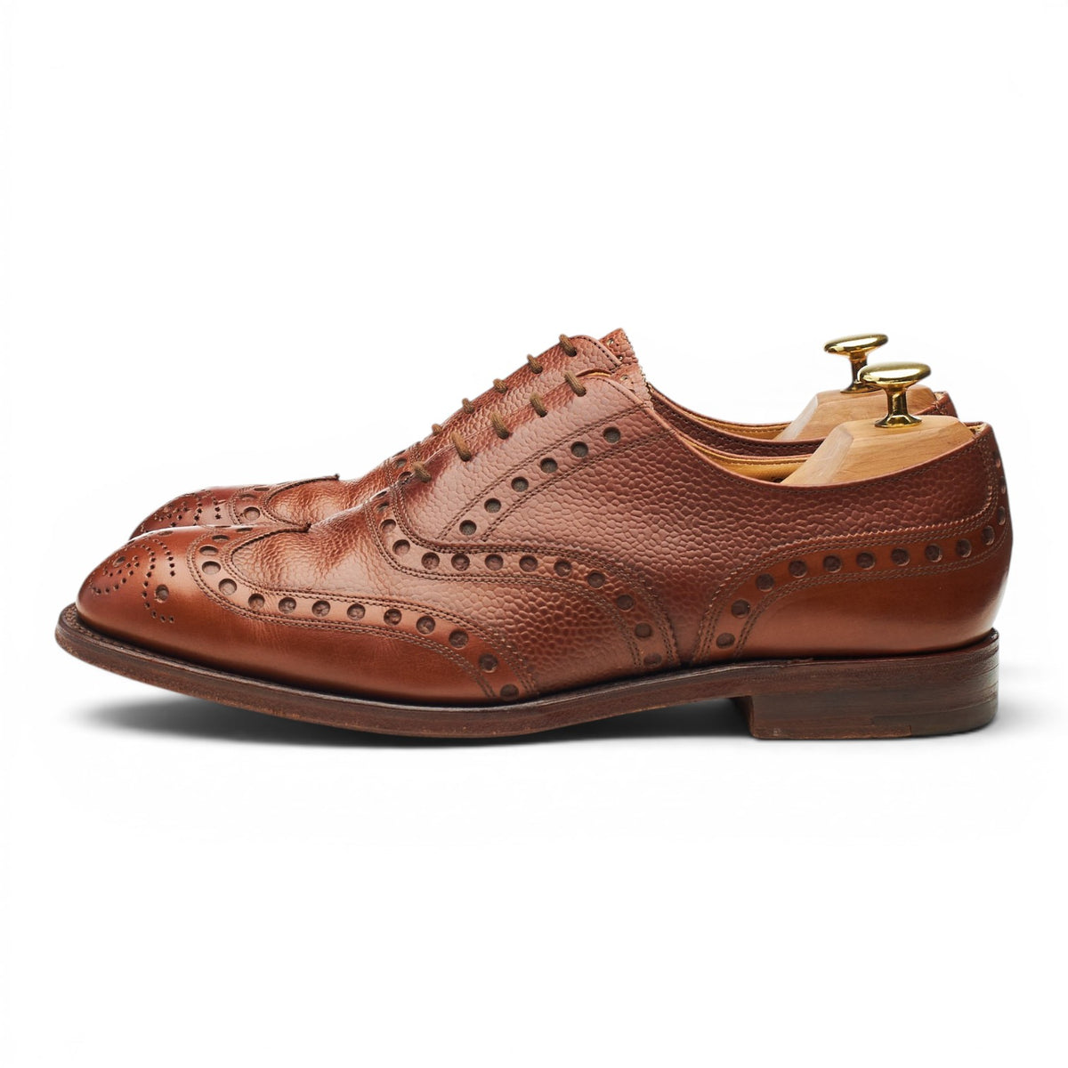 'Cornell' Tan Brown Leather Oxford Brogues UK 8.5 F