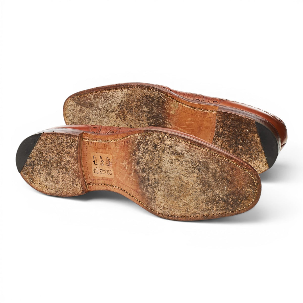 'Cornell' Tan Brown Leather Oxford Brogues UK 8.5 F