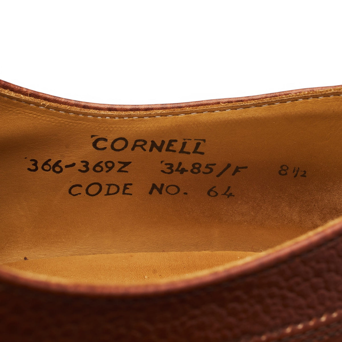 'Cornell' Tan Brown Leather Oxford Brogues UK 8.5 F