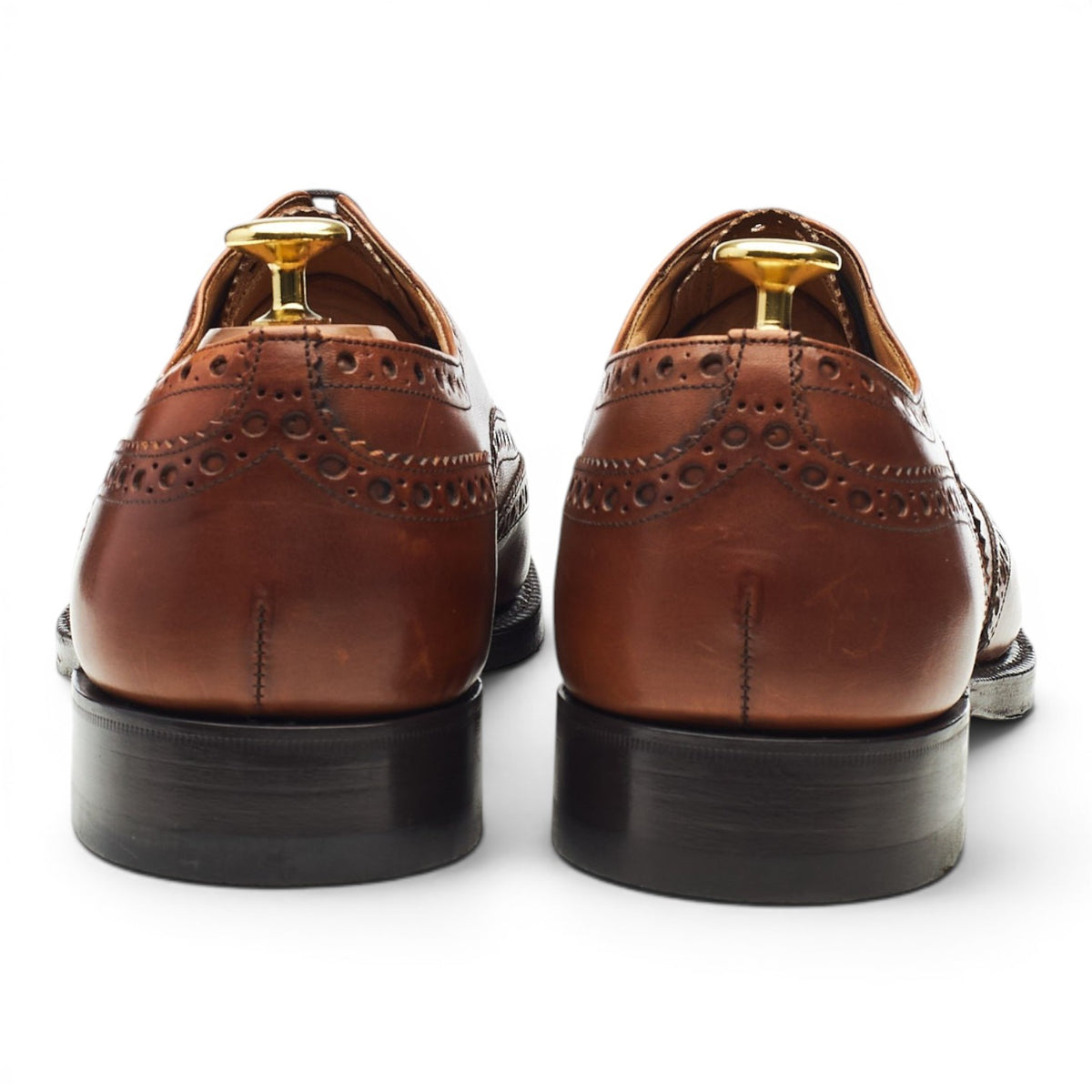 'Burwood' Tan Brown Leather Oxford Brogues UK 8.5 F