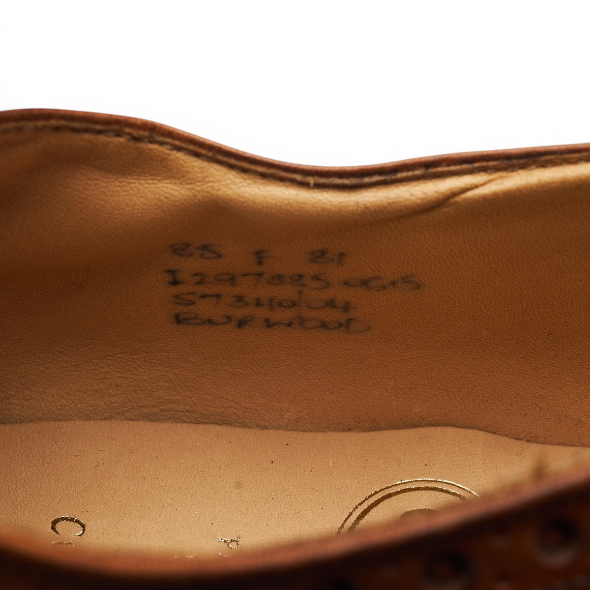 'Burwood' Tan Brown Leather Oxford Brogues UK 8.5 F