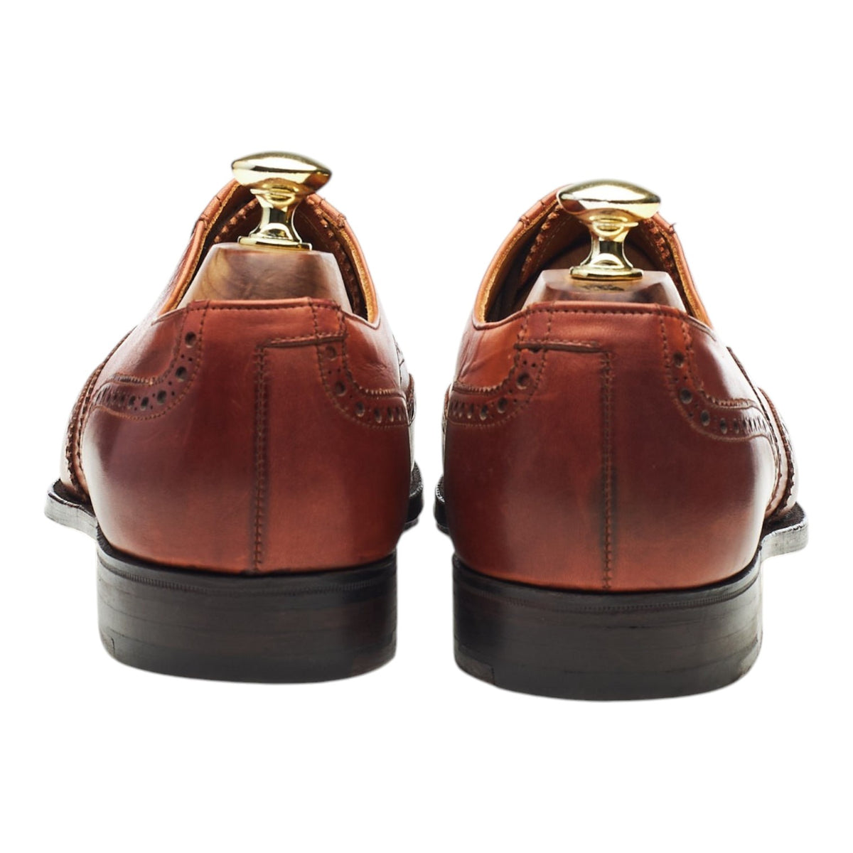 'London' Tan Brown Leather Oxford Brogues UK 7.5 E