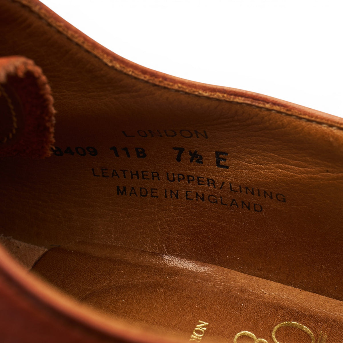 'London' Tan Brown Leather Oxford Brogues UK 7.5 E