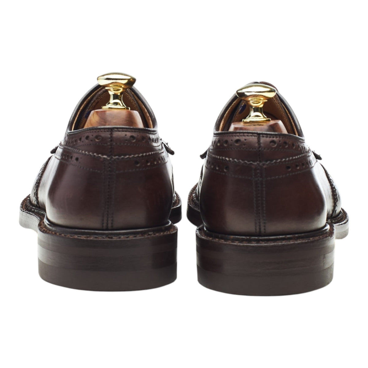 'Grafton' Dark Brown Leather Derby Brogues UK 7.5 F